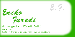eniko furedi business card